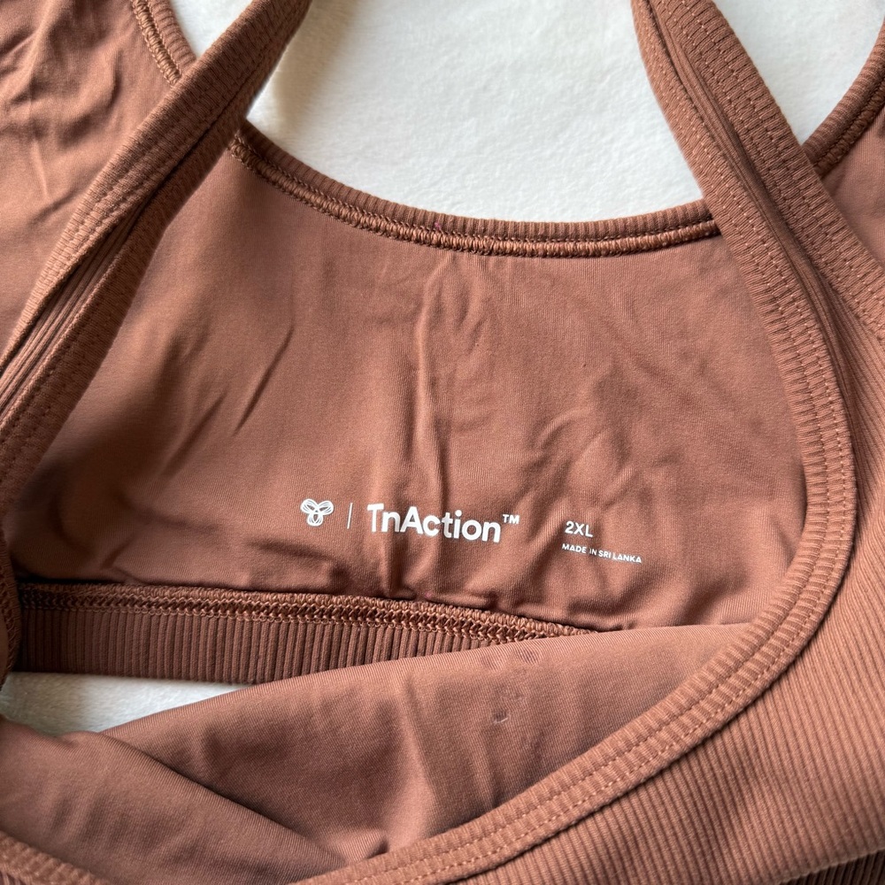 TnaLIFE™ Rib Mini Bra Top in brown - Picture 6 of 8